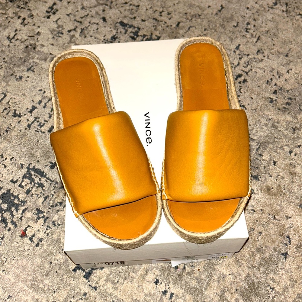 VINCE FOREST ESPADRILLE PLATFORM SLIDE SANDAL